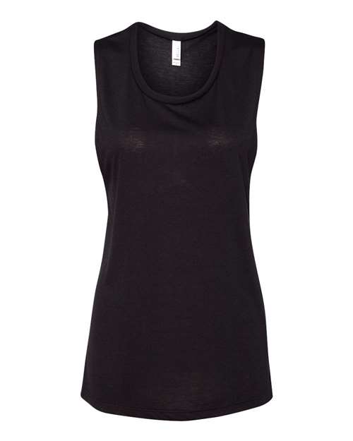 Bella + Canvas B8803 Ladies' Flowy Scoop Muscle Tank #color_BLACK