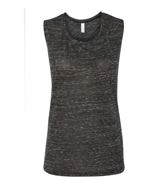 Bella + Canvas B8803 Ladies' Flowy Scoop Muscle Tank #color_BLACK MARBLE