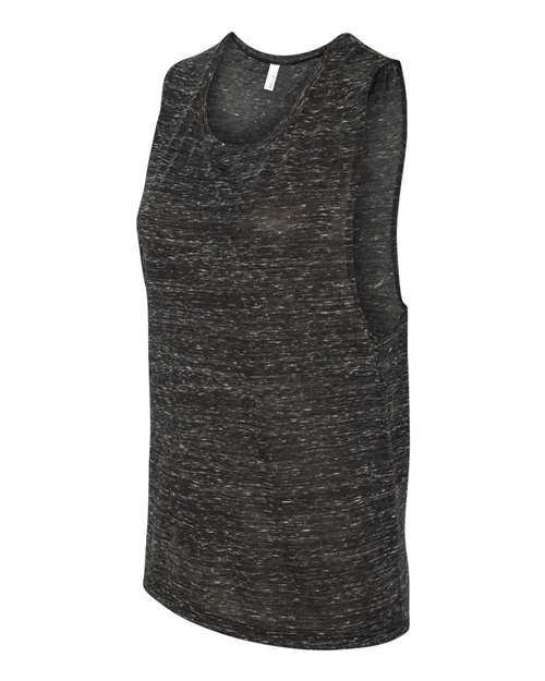 Bella + Canvas B8803 Ladies' Flowy Scoop Muscle Tank #color_BLACK MARBLE
