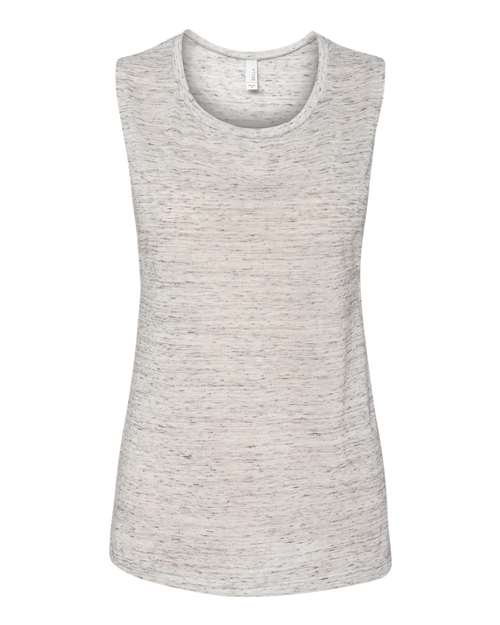 Bella + Canvas B8803 Ladies' Flowy Scoop Muscle Tank #color_WHITE MARBLE