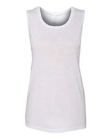 Bella + Canvas B8803 Ladies' Flowy Scoop Muscle Tank #color_WHITE
