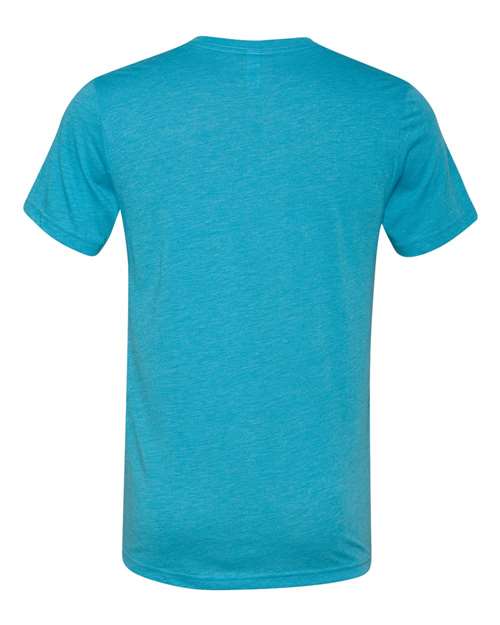 Bella + Canvas 3415C Unisex Triblend V-Neck T-Shirt #color_AQUA TRIBLEND
