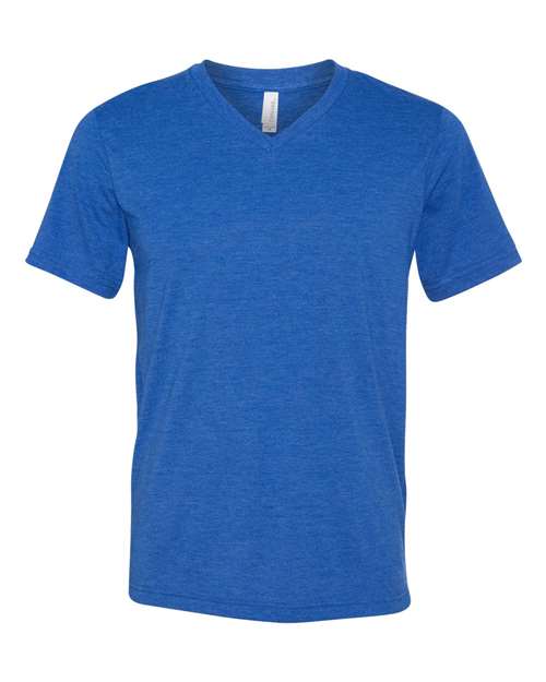 Bella + Canvas 3415C Unisex Triblend V-Neck T-Shirt #color_TRUE ROYAL TRBLN