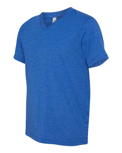 Bella + Canvas 3415C Unisex Triblend V-Neck T-Shirt #color_TRUE ROYAL TRBLN