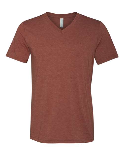 Bella + Canvas 3415C Unisex Triblend V-Neck T-Shirt #color_CLAY TRIBLEND