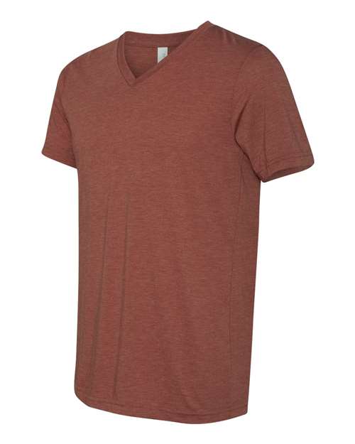 Bella + Canvas 3415C Unisex Triblend V-Neck T-Shirt #color_CLAY TRIBLEND