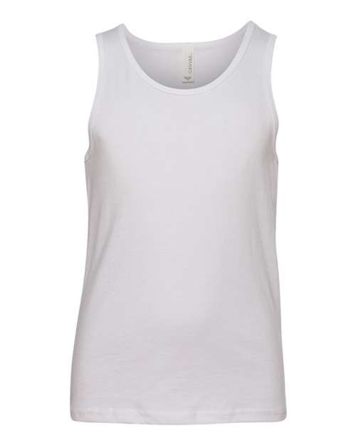 Bella + Canvas 3480Y Youth Jersey Tank #color_WHITE