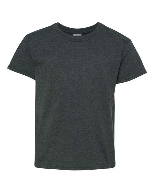Gildan G500B Youth Heavy Cotton T-Shirt #color_DARK HEATHER