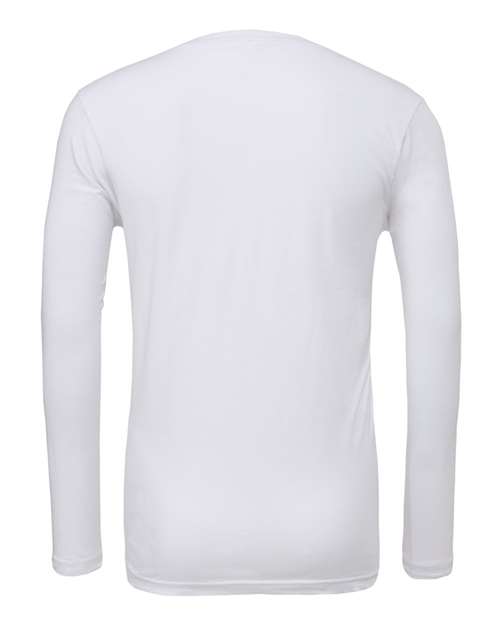 Bella + Canvas 3425 Unisex Jersey Long-Sleeve V-Neck T-Shirt #color_WHITE