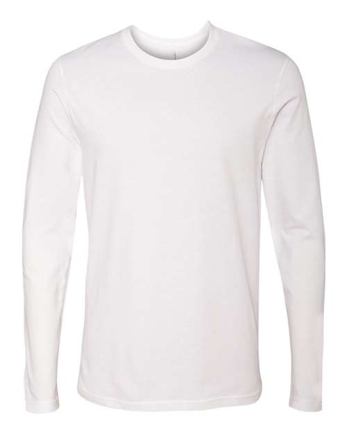 Next Level N3601 Men's Cotton Long-Sleeve Crew #color_WHITE