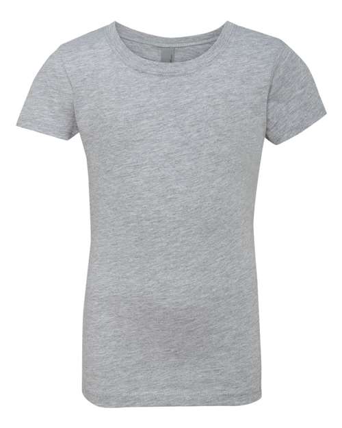 Next Level N3710 Youth Girls Princess T-Shirt #color_HEATHER GRAY