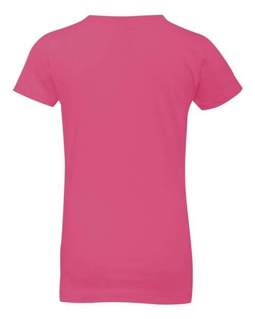 Next Level N3710 Youth Girls Princess T-Shirt #color_HOT PINK