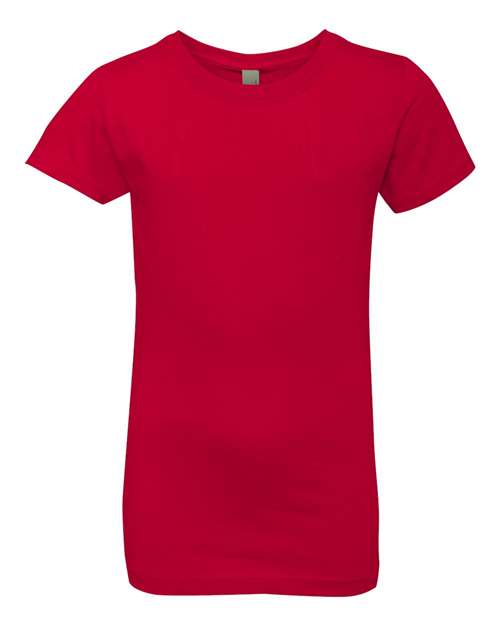 Next Level N3710 Youth Girls Princess T-Shirt #color_RED