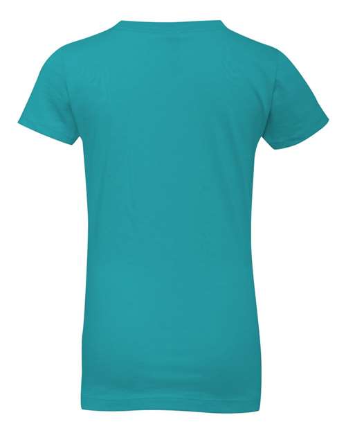 Next Level N3710 Youth Girls Princess T-Shirt #color_TAHITI BLUE