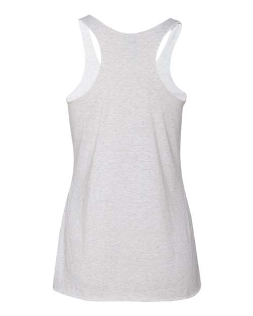 Next Level 6733 Ladies' Triblend Racerback Tank #color_HEATHER WHITE