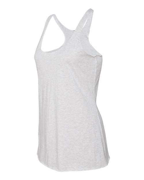 Next Level 6733 Ladies' Triblend Racerback Tank #color_HEATHER WHITE