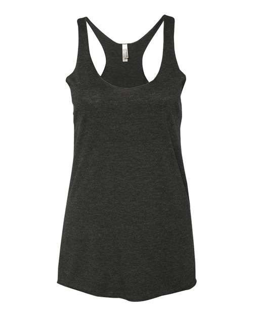 Next Level 6733 Ladies' Triblend Racerback Tank #color_VINTAGE BLACK