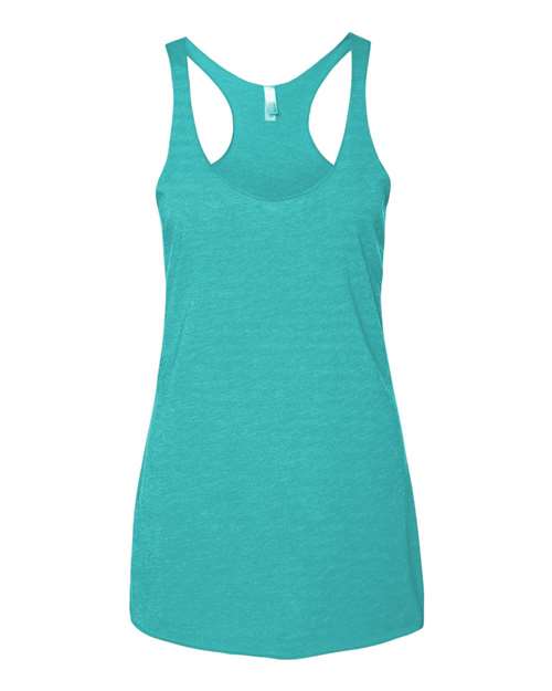 Next Level 6733 Ladies' Triblend Racerback Tank #color_TAHITI BLUE