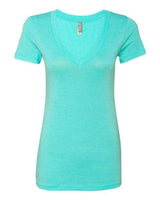 Next Level 6740 Ladies' Triblend Deep V #color_TAHITI BLUE