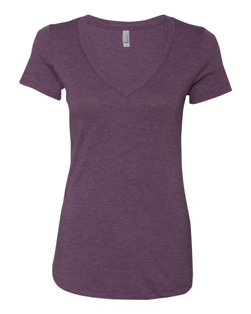 Next Level 6740 Ladies' Triblend Deep V #color_VINTAGE PURPLE