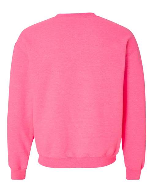 Gildan G180 Adult Heavy Blend 50/50 Fleece Crew #color_SAFETY PINK