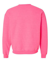 Gildan G180 Adult Heavy Blend 50/50 Fleece Crew #color_SAFETY PINK