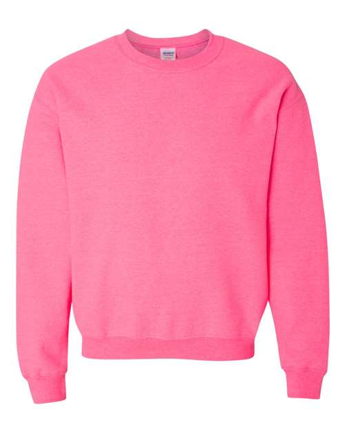 Gildan G180 Adult Heavy Blend 50/50 Fleece Crew #color_SAFETY PINK