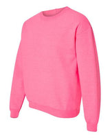 Gildan G180 Adult Heavy Blend 50/50 Fleece Crew #color_SAFETY PINK