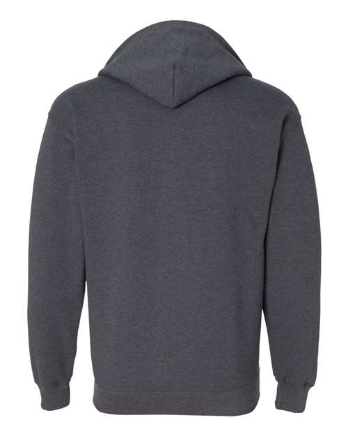 Gildan G186 Adult Heavy Blend 50/50 Full-Zip Hooded Sweatshirt #color_DARK HEATHER
