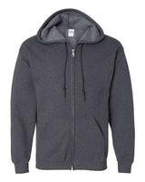 Gildan G186 Adult Heavy Blend 50/50 Full-Zip Hooded Sweatshirt #color_DARK HEATHER