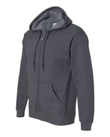 Gildan G186 Adult Heavy Blend 50/50 Full-Zip Hooded Sweatshirt #color_DARK HEATHER