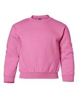 Gildan G180B Youth Heavy Blend 50/50 Fleece Crew #color_SAFETY PINK