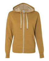 Independent Trading Co. PRM90HTZ Heathered French Terry Full-Zip Hooded Sweatshirt #color_Golden Wheat Heather