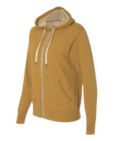 Independent Trading Co. PRM90HTZ Heathered French Terry Full-Zip Hooded Sweatshirt #color_Golden Wheat Heather
