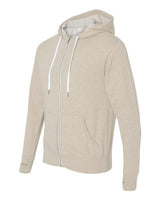 Independent Trading Co. PRM90HTZ Heathered French Terry Full-Zip Hooded Sweatshirt #color_Oatmeal Heather