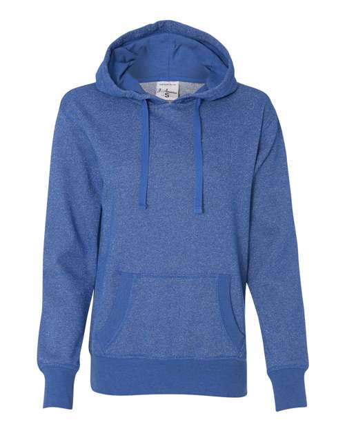 J America JA8860 Ladies' Glitter French Terry Hooded Sweatshirt #color_ROYAL