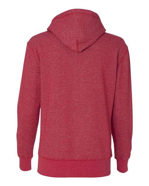 J America JA8860 Ladies' Glitter French Terry Hooded Sweatshirt #color_RED