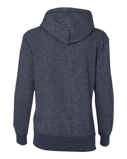 J America JA8860 Ladies' Glitter French Terry Hooded Sweatshirt #color_NAVY