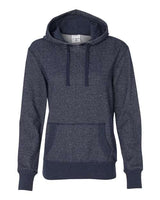 J America JA8860 Ladies' Glitter French Terry Hooded Sweatshirt #color_NAVY