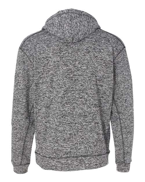 J America JA8613 Adult Cosmic Poly Fleece Hooded Sweatshirt #color_CHARCOAL FLECK