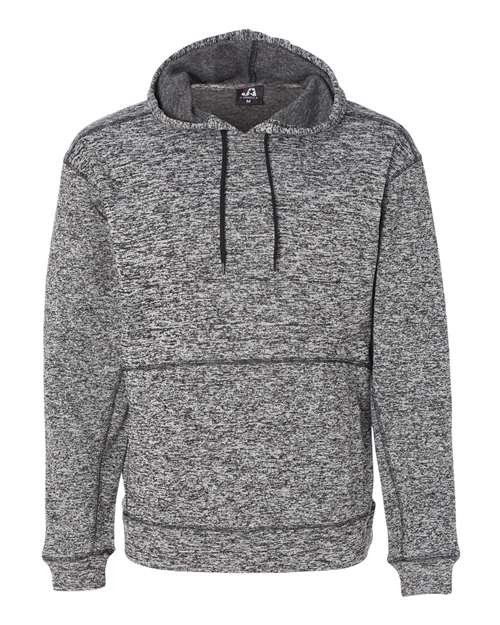 J America JA8613 Adult Cosmic Poly Fleece Hooded Sweatshirt #color_CHARCOAL FLECK
