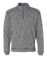 J America JA8614 Adult Cosmic Poly Fleece Quarter-Zip #color_CHARCOAL FLECK