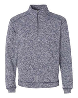 J America JA8614 Adult Cosmic Poly Fleece Quarter-Zip #color_NAVY FLECK