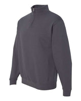 Jerzees 995M Adult NuBlend Quarter-Zip Cadet Collar Sweatshirt #color_CHARCOAL GREY