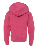 Jerzees 996Y Youth NuBlend Fleece Pullover Hooded Sweatshirt #color_VINT HTR RED