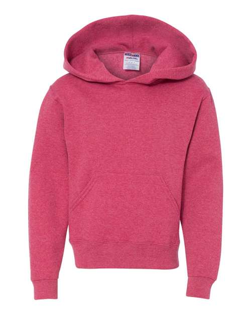 Jerzees 996Y Youth NuBlend Fleece Pullover Hooded Sweatshirt #color_VINT HTR RED