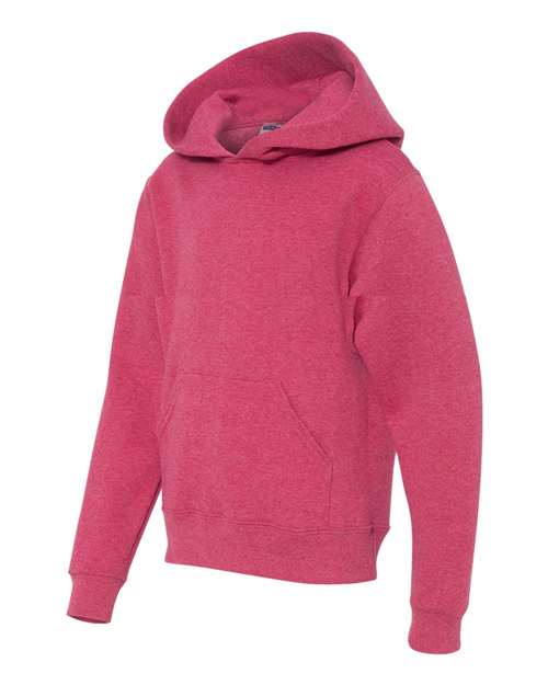 Jerzees 996Y Youth NuBlend Fleece Pullover Hooded Sweatshirt #color_VINT HTR RED