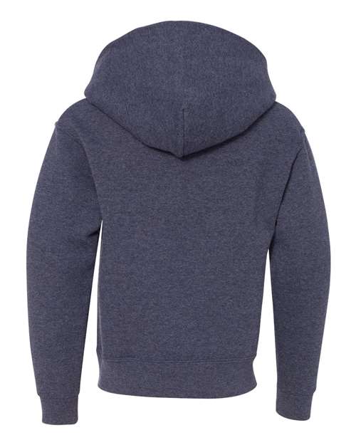 Jerzees 996Y Youth NuBlend Fleece Pullover Hooded Sweatshirt #color_VIN HTR NAVY
