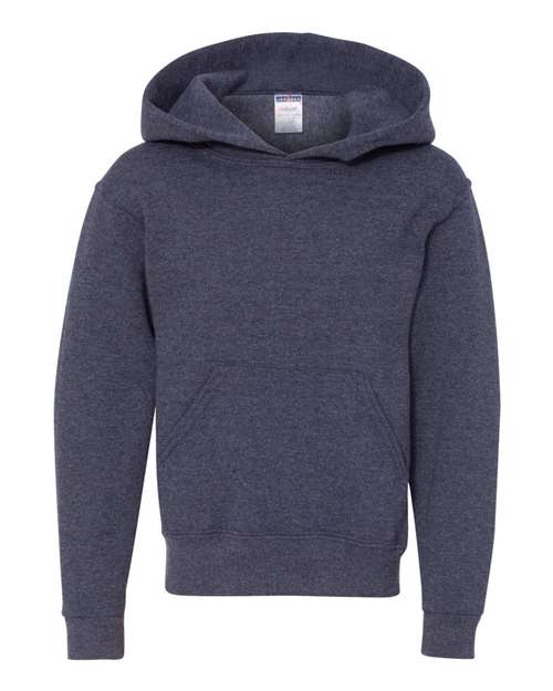 Jerzees 996Y Youth NuBlend Fleece Pullover Hooded Sweatshirt #color_VIN HTR NAVY