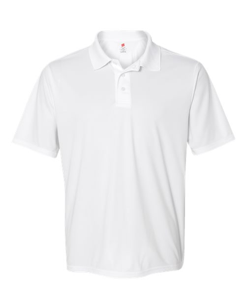 Hanes 4800 Men's 4 oz. Cool Dri with Fresh IQ Polo #color_WHITE